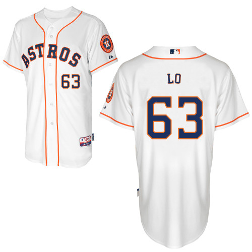 Chia-Jen Lo #63 MLB Jersey-Houston Astros Men's Authentic Home White Cool Base Baseball Jersey